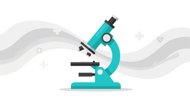 Illustration Of Microscopy Tool For Scientific And Medical Research Purposes