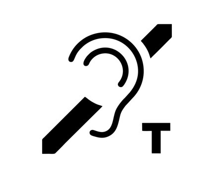 ISO 7001 AC 015: Loop for the hearing impaired sign vector design and illustration.

