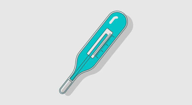 Illustration Of A Thermometer on A White Background for Medical Healthcare Purposes