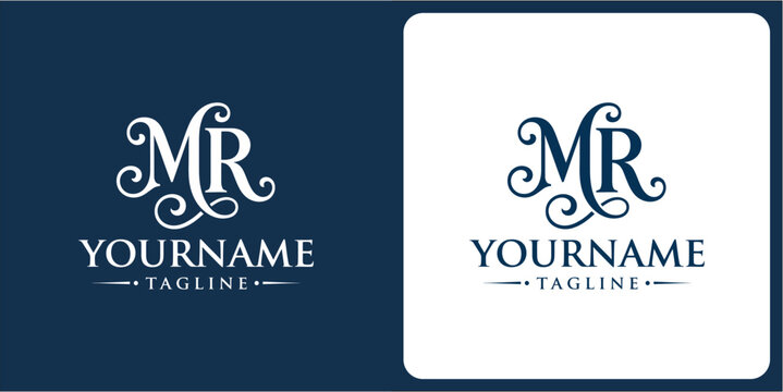Monogram logo design with custom text.
