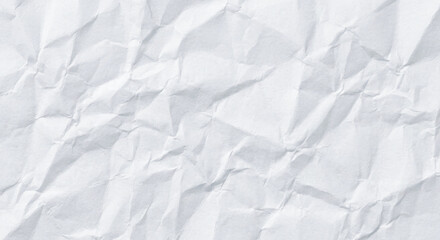 Fototapeta premium Crumpled paper texture white background wrinkled textured