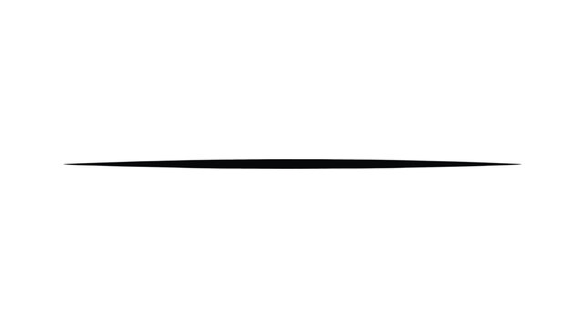 Horizontal straight line, clean black minimal divider line, simple decorative separator for interface spacing, web design