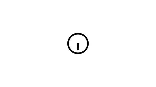 Minimalist Black Clock Isolated on White Background Business Time Management and Scheduling Concepts