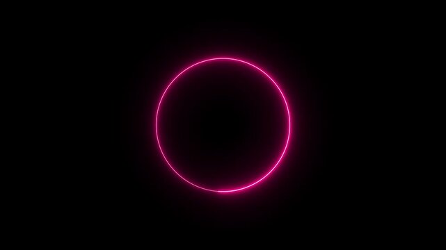 Abstract seamless background round eon blue purple spectrum looped animation fluorescent ultraviolet light glowing. abstract beautiful loading circle neon light background illustration.