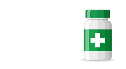 Obraz premium Medical Bottle Illustration Depicting Healthcare, Pills, Medicine, and Pharmacy Themes