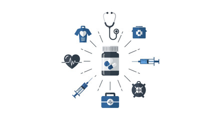 Fototapeta premium Medical And Healthcare: Modern Minimalist Concepts For Professional Wellness Visuals