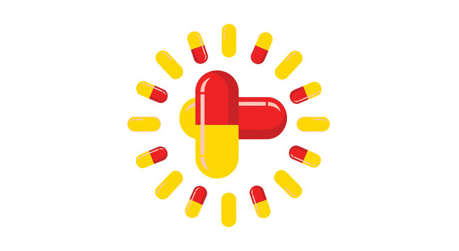 Medical Capsules Representing Health and Wellness in a Conceptual Abstract Design