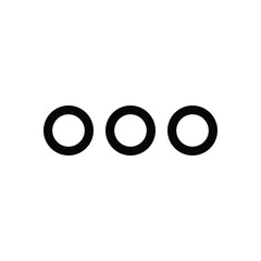 Fototapeta premium Three circle circles dots black white symbol