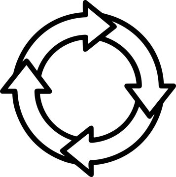 Circular arrow diagram, cycle infographic, refresh icon, loop process, repeat symbol
