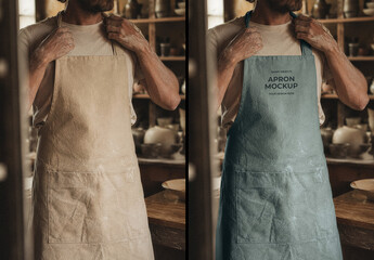 Pottery Studio Apron Mockup