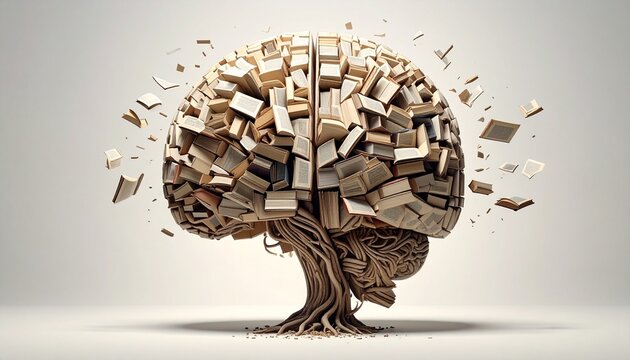 BOOK BRAIN &ndash; Knowledge & Learning Symbol