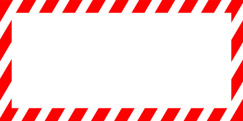 Obraz premium Candy cane rectangle frame. Christmas ribbon with red and white stripes. Greeting card with New Year or Christmas decorating border. Vector illustration