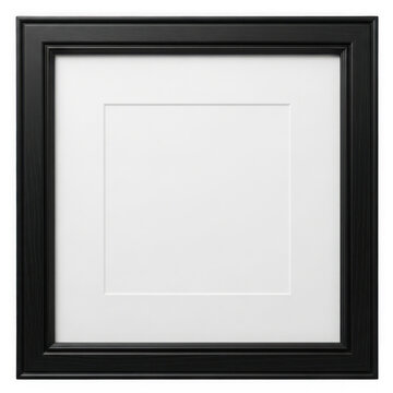 Black picture frame with white mat