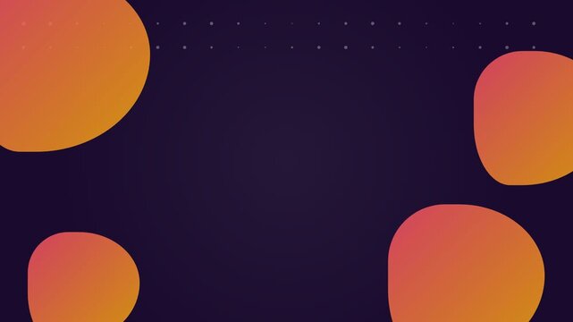 Abstract organic shapes in vibrant orange and yellow hues float against a deep purple textured backdrop creating a dynamic and fluid visual composition perfect for creative digital projects and