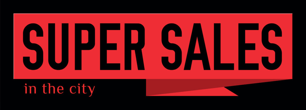 Super sales promotional banner template vector design