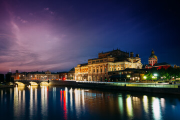 Naklejka premium Royal Swedish Opera House Illuminated at Night