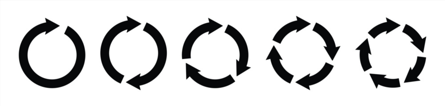 Circle of arrows. Recycle, repeat, refresh icon vector illustration
