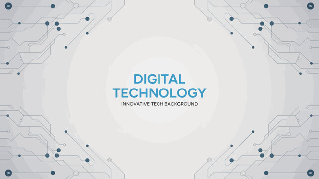 digital technology circuit board pattern tech network electronics innovative background blue gray lines dots nodes connections abstract modern graphic design industry