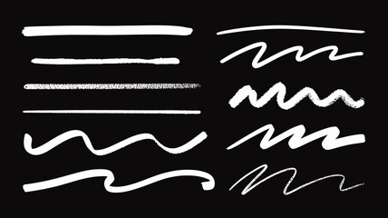 chalk lines on blackboard white drawings sketches artwork hand drawn scribbles wavy straight curved marks education school classroom learning teaching visual graphic © DesignHub