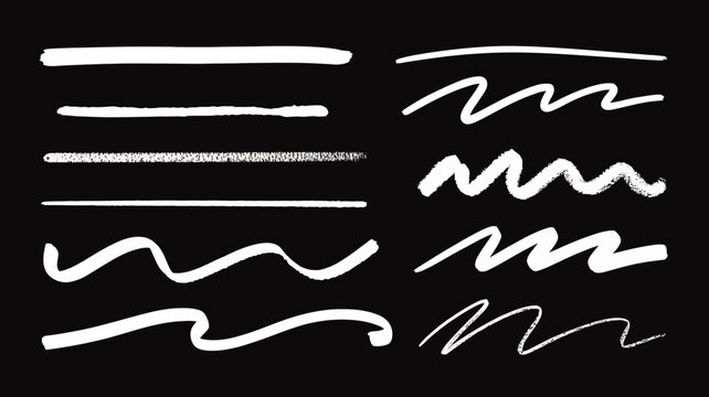 chalk lines on blackboard white drawings sketches artwork hand drawn scribbles wavy straight curved marks education school classroom learning teaching visual graphic