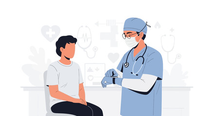 Fototapeta premium Medical Consultation Demonstrating Healthcare and Patient Interaction in Modern Times