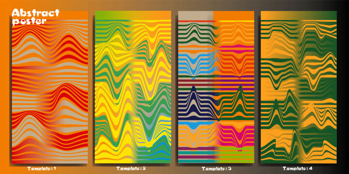 Vibrant abstract poster templates