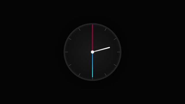 A round clock face with distinct hands showing the time against a dark void representing the concept of passage and measurement of moments in a universal context a visual metaphor for life