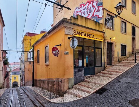 Photo of Santa Bica eat, drink and sleep, a boutique guesthouse and dining destination in Lisbon&rsquo;s historic Bica neighborhood, located on Travessa do Cabral alon