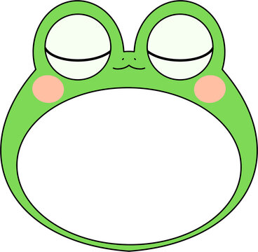 sleeping frog face template