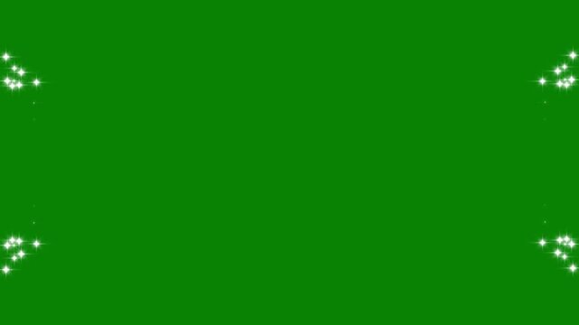 glitter sparkle line stars animated green screen,glowing stars sparkles. white glitter sparkles star line trail, fairy  stars shine,4k twinkling glitter animation video
