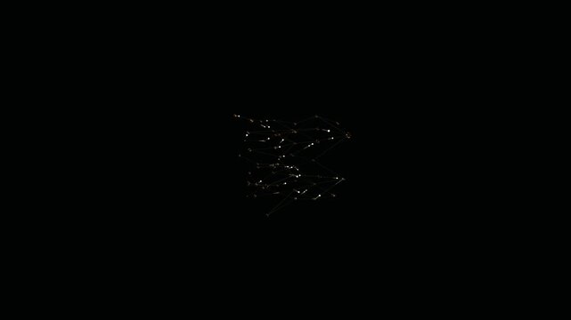 Abstract liquid gold neural network on dark obsidian background. Premium artificial intelligence and fintech big data visualization, 4K.
