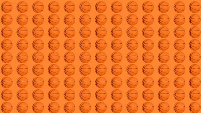 basketball seamless pattern loop animation