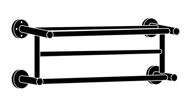 Double tier heated towel rail.