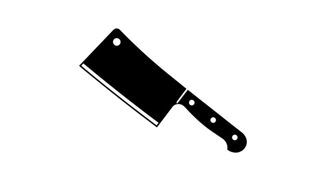 A black silhouette of a cleaver.