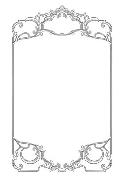 Rococo Ornamental Border Frame Illustration