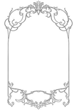 Rococo Ornamental Border Frame Illustration