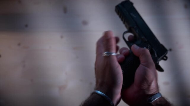 Weapon Possession and Dark Web Illegal Trade Concept