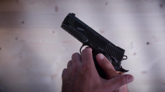 Illegal Handgun Inspection and Firearm Trafficking Concept