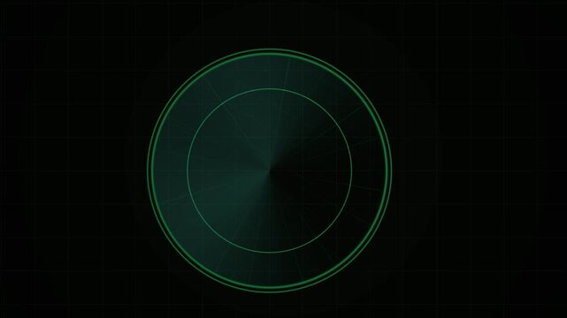 Abstract teal geometric cone shape in dark space with bright light
