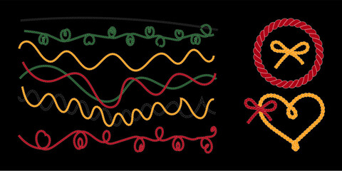 Colorful rope designs and knots © Samira Islam