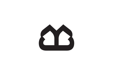 Minimalist M B Letter Logo Design, Abstract Real Estate House Icon, Modern Monogram Vector for Brand © asmaulart38
