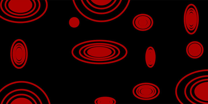 Abstract red pattern with circles. Geometry pattern for fabric. Round Circle Dots. Network Design, Technology Science, Vector Illustration. Perfect For Logo, Banner, Icon, Holiday Background.