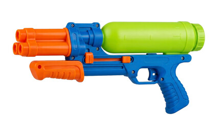 Naklejka premium Plastic water gun toy isolated on a transparent background PNG image