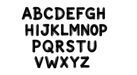 Handwritten Alphabet Letters A to Z on White Background. © Ari