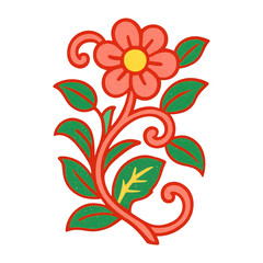 Obraz premium PNG Colorful floral decorative design