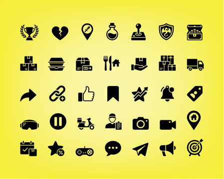 Assorted icons in vector