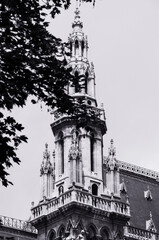 Obraz premium Gothic tower of the Vienna City Hall, Vienna, Austria