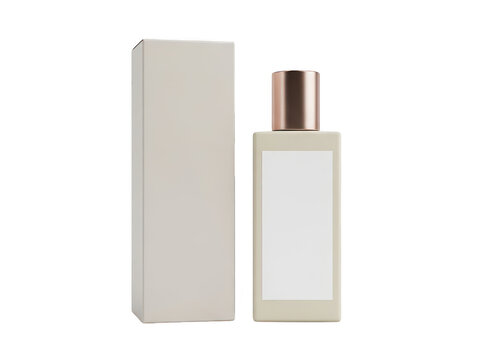 Elegant clear glass perfume bottle with sleek rectangular design
