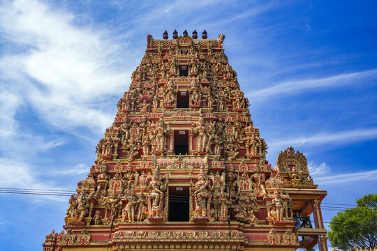 Sri Muththumari Amman Kovil hindu temple in Nuwara Eliya, Sri Lanka, Asia	