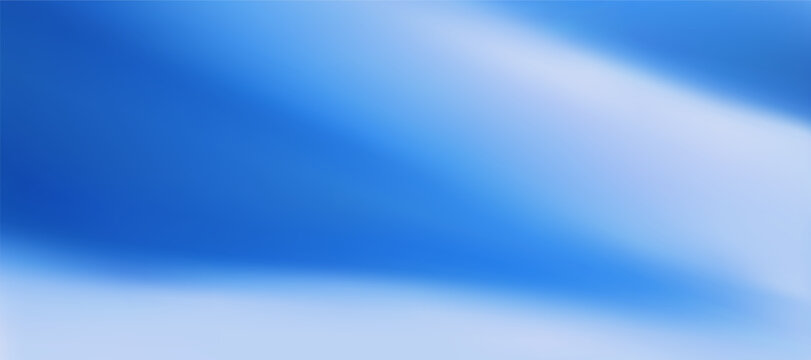 Blue aesthetic gradient gradation background with soft ombre fluid waves. Cool blue degrade backdrop. Hazy cyan gradient banner for tech, medical, trendy poster design. 3d vector bg